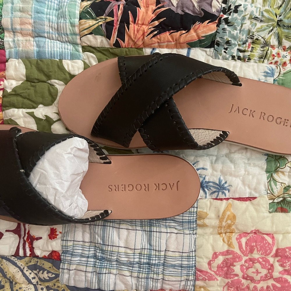 Jack Rogers Black and Tan Sandals